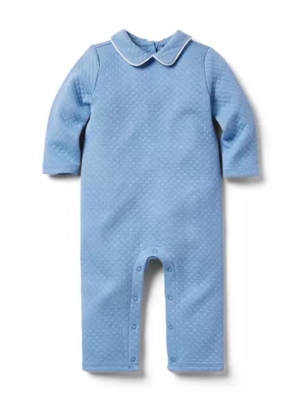 Janie and jack Baby Quilted One-Piece Romper in Light Blue